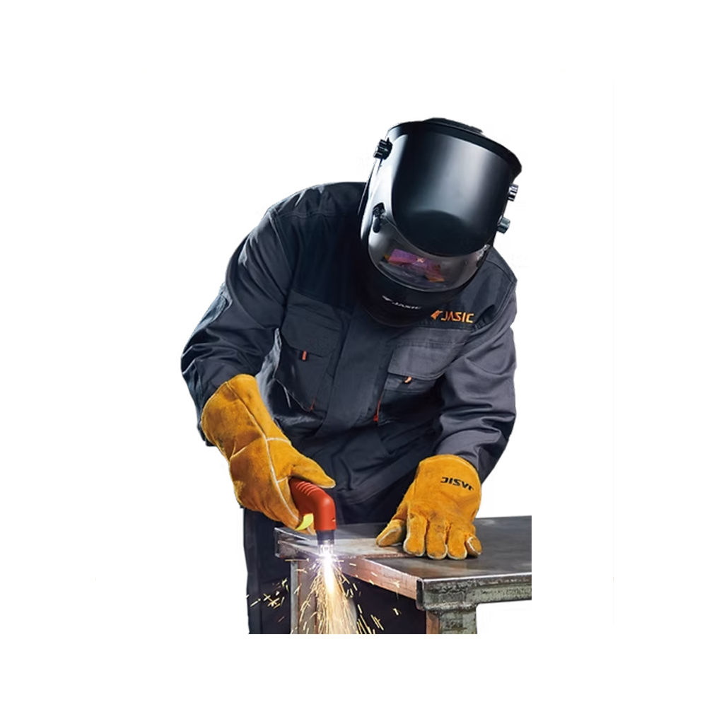Man cutting with Plasma cutter