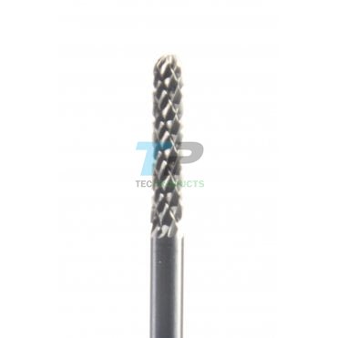 14mm Carbide Burr 3mm Diameter Diamond Cut Domed Cylinder