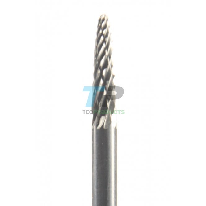 14mm Carbide Burr 3mm Diameter Diamond Cut Round Tree