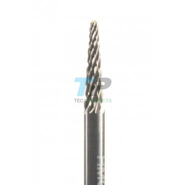 14mm Carbide Burr 3mm Diameter Diamond Cut Rounded Cone