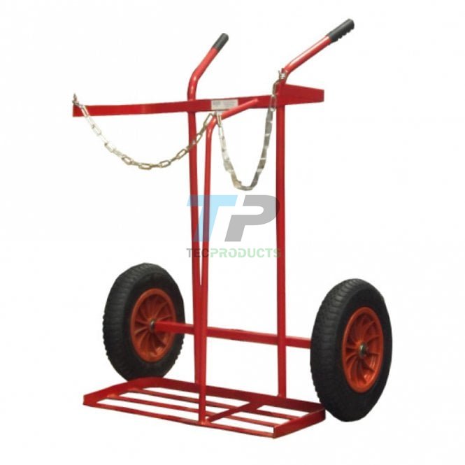 16" Pneumatic Tyre Oxygen/Acetylene Cylinder Trolley