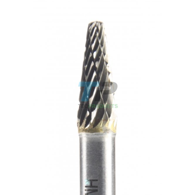 16mm Carbide Burr 6mm Diameter Diamond Cut Rounded Cone