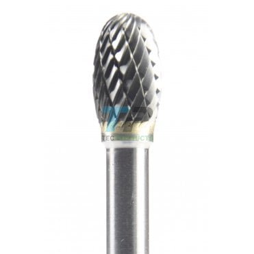 16mm Carbide Burr 9.5mm Dia Diamond Cut Teardrop