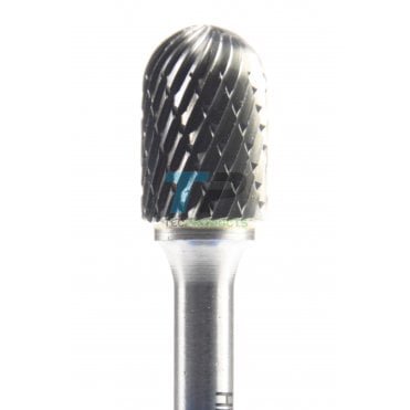 19mm Carbide Burr 12.7mm Dia Diamond Cut Domed Cylinder