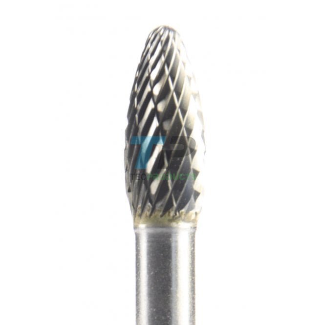 19mm Carbide Burr 8mm Diameter Diamond Cut Flame