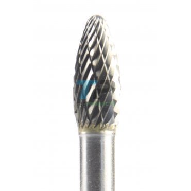 19mm Carbide Burr 8mm Diameter Diamond Cut Flame