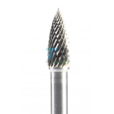 19mm Carbide Burr 8mm Diameter Diamond Cut Taper