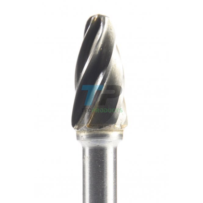 19mm Carbide Burr 9.5mm Dia Fluted Cut Round Tree