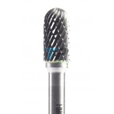 19mm Carbide Burr 9.5mm Diameter Diamond Cut Domed Cylinder