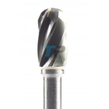 19mm Fluted Cut Carbide Burr 9.5mm Diameter Domed Cylinder