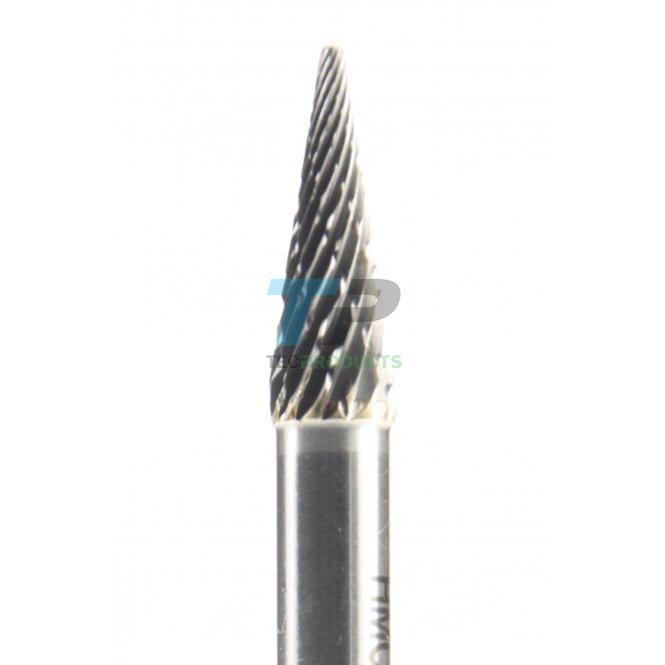 20mm Carbide Burr 6mm Diameter Diamond Cut Pointed Cone
