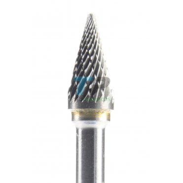 20mm Carbide Burr 9.5mm Diameter Diamond Cut Pointed Cone