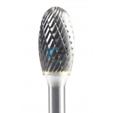 22mm Carbide Burr 12.7mm Dia Diamond Cut Teardrop