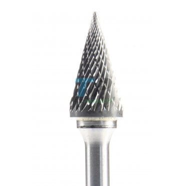 22mm Carbide Burr 12.7mm Diameter Diamond Cut Pointed Cone