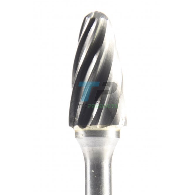 25mm Carbide Burr 12.7mm Diameter Fluted Cut Round Tree