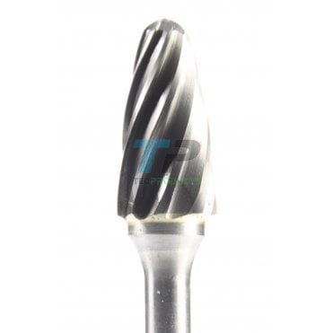 25mm Carbide Burr 12.7mm Diameter Fluted Cut Round Tree