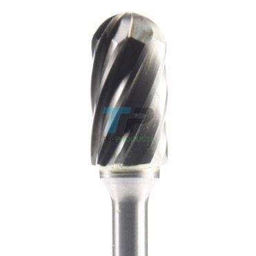 25mm Carbide Burr 12.7mm Diameter Fluted Domed Cylinder