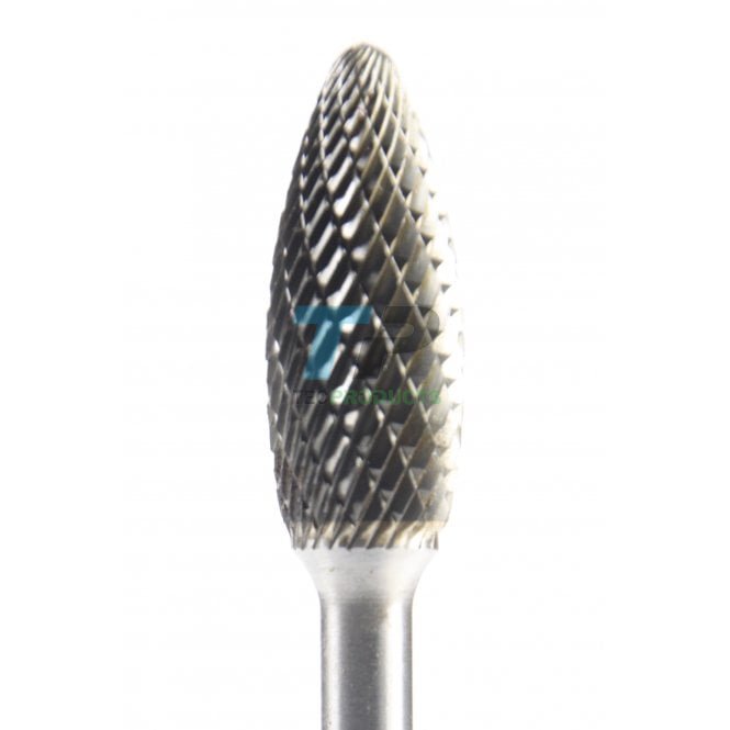 32mm Carbide Burr 12.7mm Diameter Diamond Cut Flame