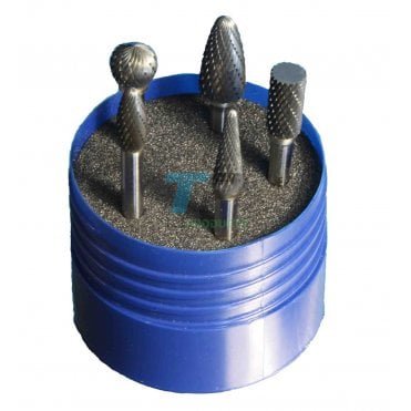 5 piece Carbide Burr Set – 5 Shapes – For Use On Hard Metals