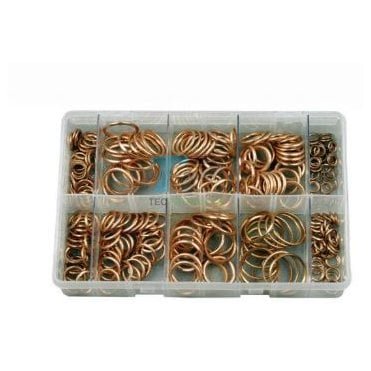 Assorted Copper Compression Crush Washers Metric