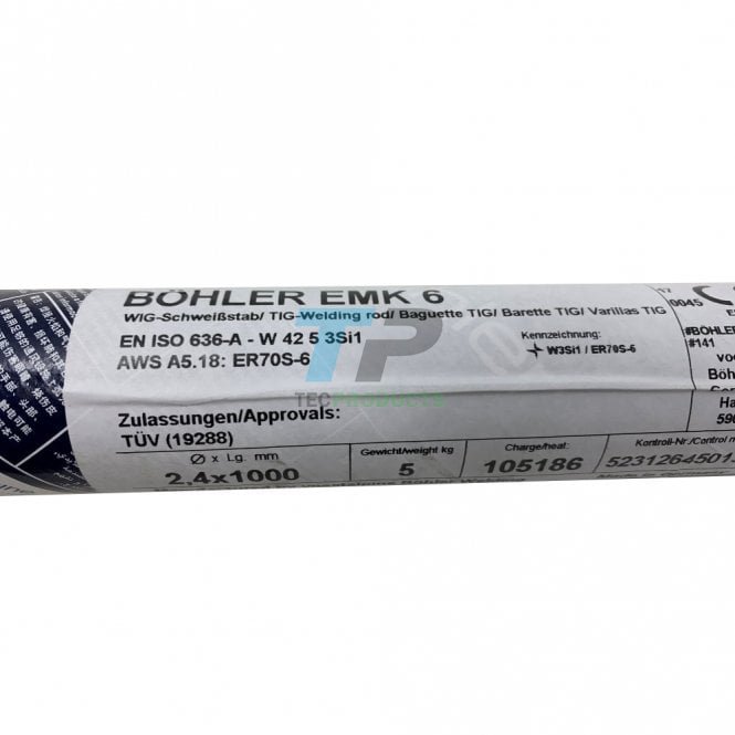 BÖHLER Bohler Mild Steel TIG Filler Rod EMK 6 - 5KG