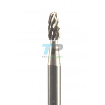 Carbide Burr diameter 5.5mm Diamond Cut Teardrop 3mm shaft