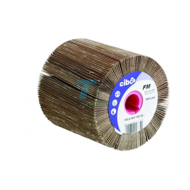 Cibo FMLA PTX Cloth Flap Wheel 100 x 100 x 19MM Keyway 120 & 180Grit 
