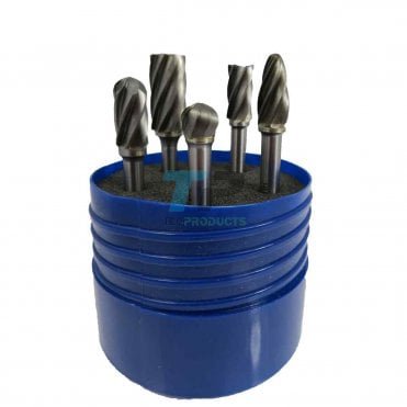 HMC Carbide Burr Set For Aluminium & Non-Ferrous Metals 5PCS