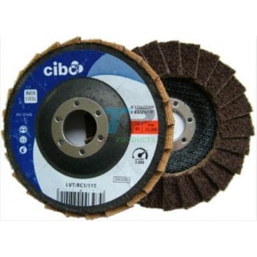 Cibo Surface Conditioning (SCM) Flap Discs 4,5"(115mm) & 5"(125mm) Pk Of 10