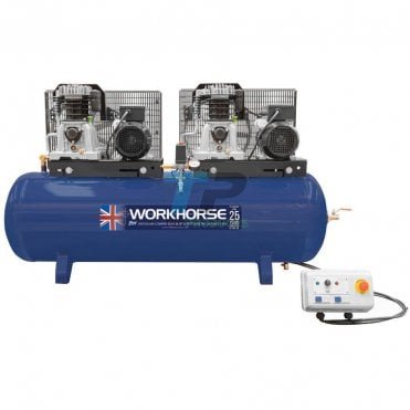 Fiac Workhorse Tandem Air Compressor 2 x 3HP 250L 230V- 3 Position Starter Box 