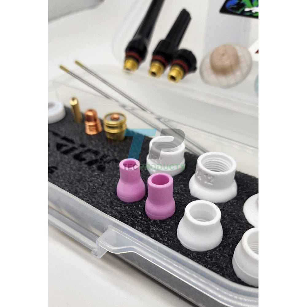 Kit Accessoires Torche Soudage TIG 56 Pièces - Céramique Pour WP17/18/26 - Remplacement Facile