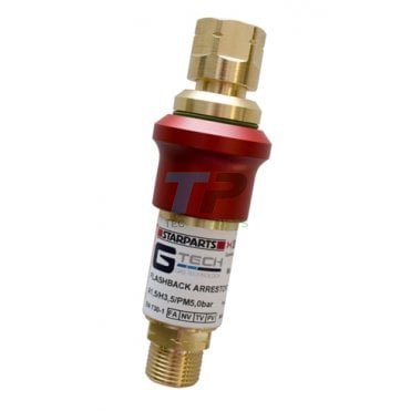 G-tech Fuel Flashback Arrestor Re-settable Regulator Mounted
