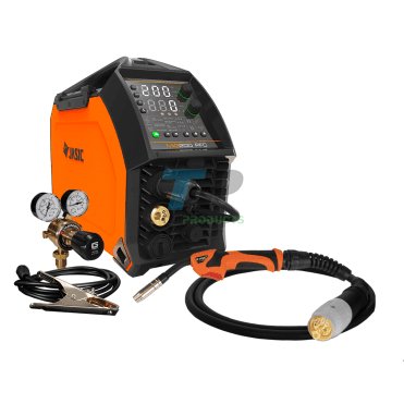Jasic MIG200 PFC Welder with torch, cable, earth lead and regulator