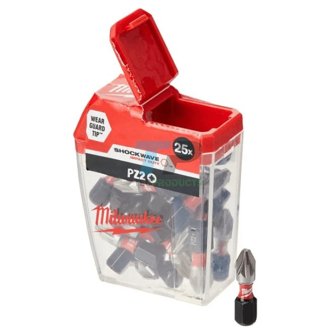 Milwaukee  PZ2 25MM Shockwave Impact Duty Bits 25 Pack