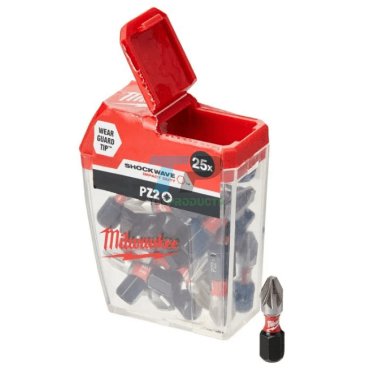 Milwaukee PZ2 25MM Shockwave Impact Duty Bits 25 Pack
