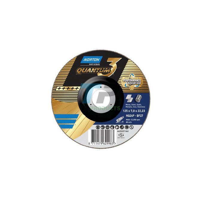 Norton Abrasives Norton Quantum 3 Ceramic Grinding Disc 4.5