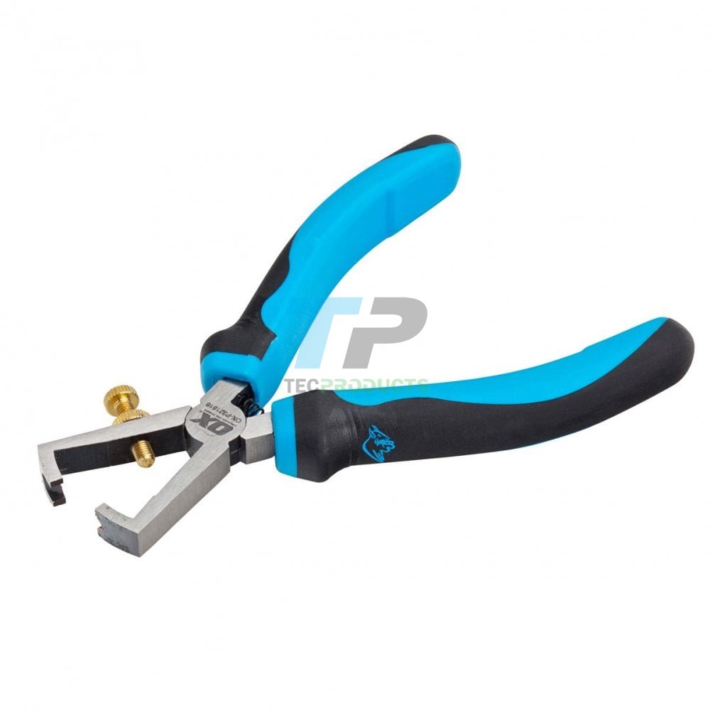 Abisolierzange 160 Mm – Für Kabel Bis 10 Mm², Mit Zweikomponentengriff (blau/gelb), Inkl. Rückstellfeder