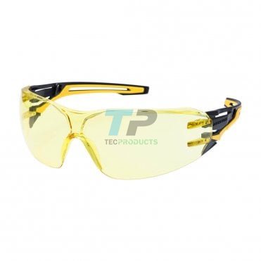 Portwest Amber Wraparound Safety Glasses PR01