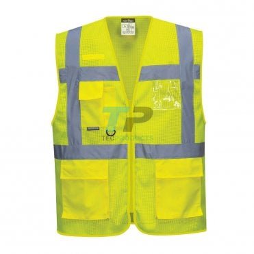 Portwest Athens Yellow Hi-Vis Mesh Executive Vest