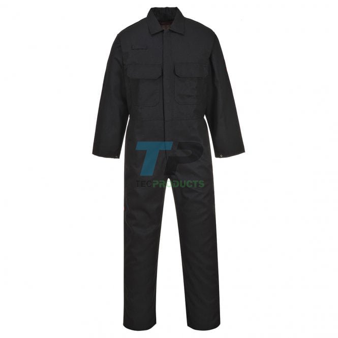 Portwest Bizweld BIZ1 Flame Resistant Black Welding Coverall Tall Leg