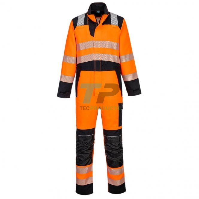 Portwest  FR509 Flame Resistant Hi-Viz Coverall Orange/Black