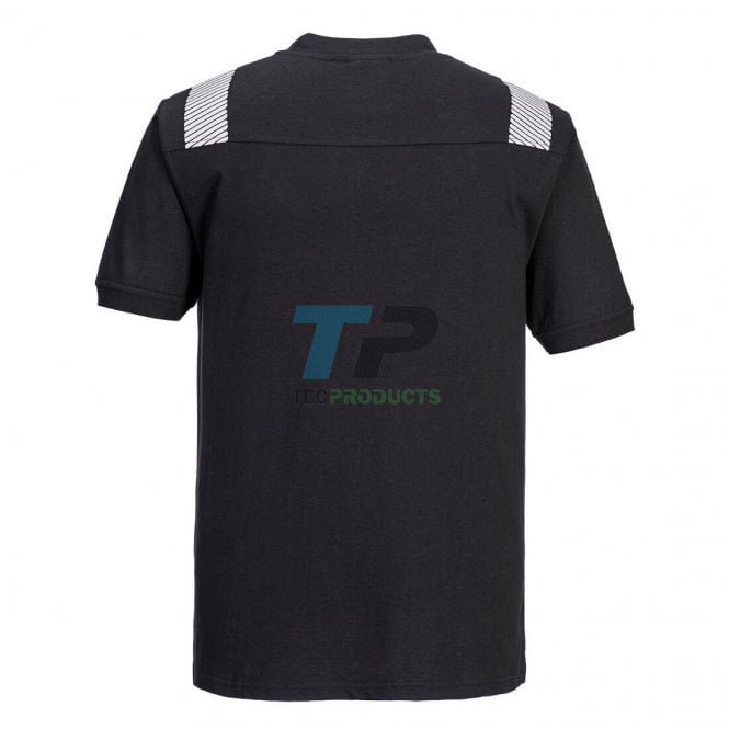 Portwest FR712 - WX3 Modaflame Knit FR Short Sleeve T-Shirt Black