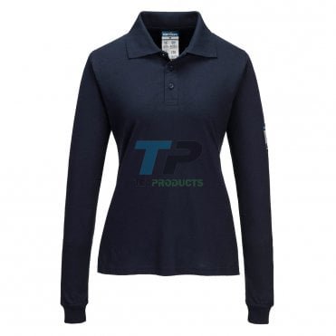 Portwest FR785 Modaflame Knit FR Women's Long Sleeve Polo Shirt