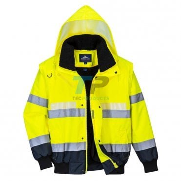 Portwest G465 Glowtex 3-in-1 Contrast Jacket Yellow/Navy