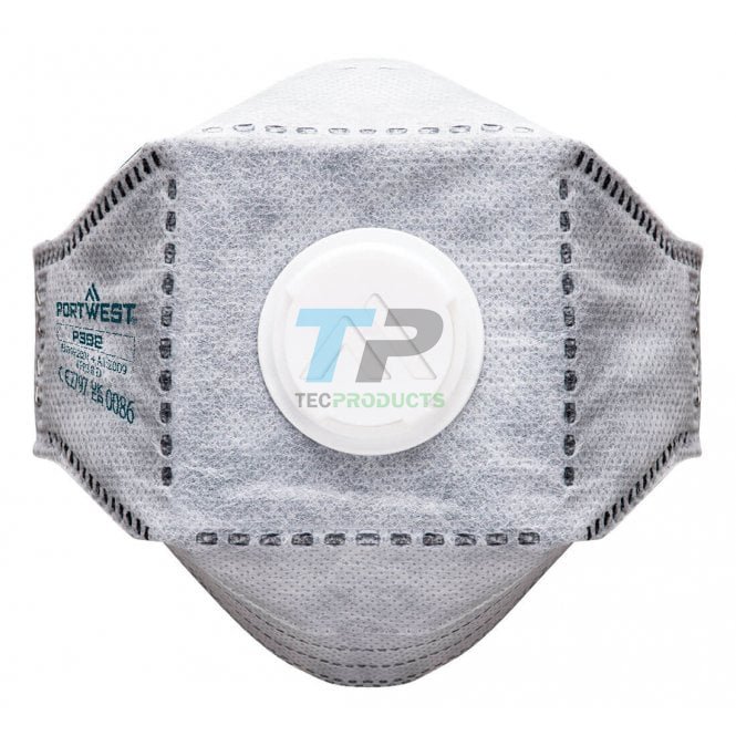 Portwest  P392 EAGLE FFP3 Valved Carbon Fold Flat Respirator (Pk10)