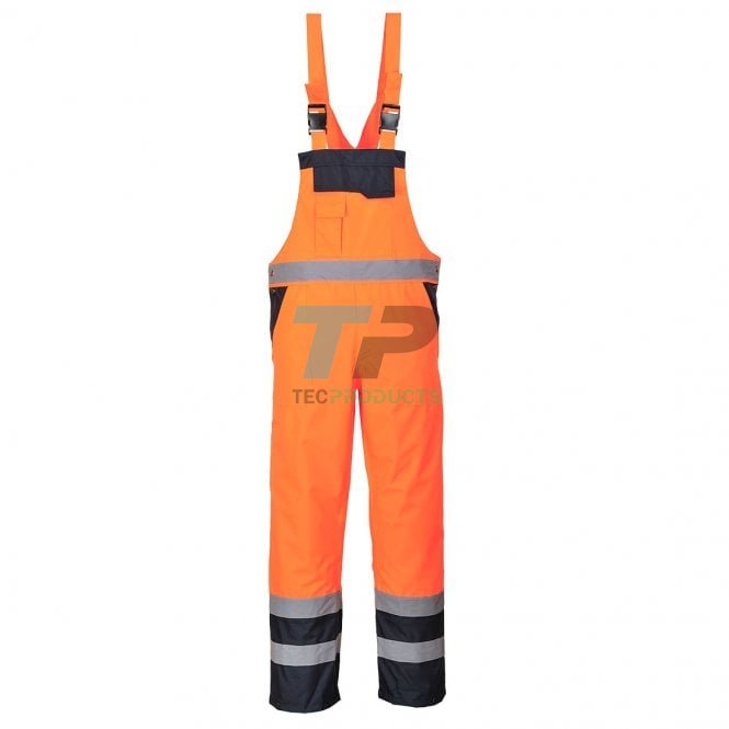 Portwest S489 Contrast Bib & Brace - Lined Trousers