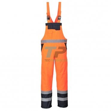 Portwest S489 Contrast Bib & Brace - Lined Trousers