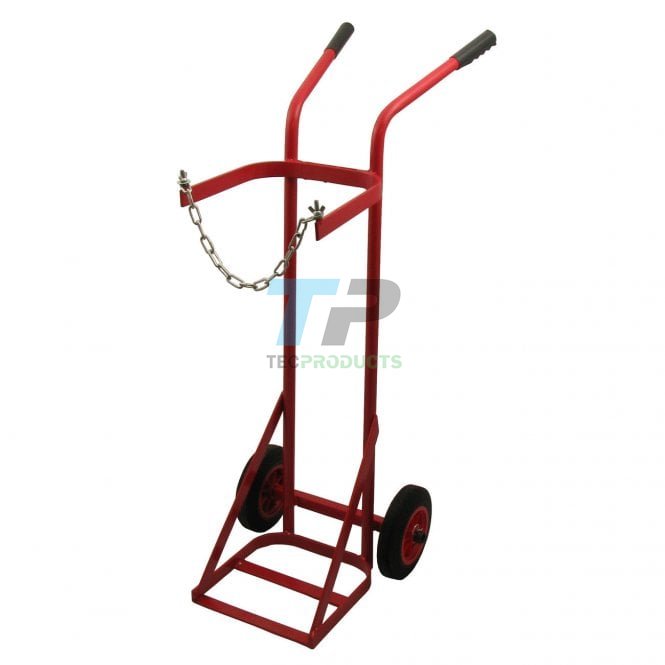 Solid Tyre Single Oxygen/Acetylene Cylinder Trolley