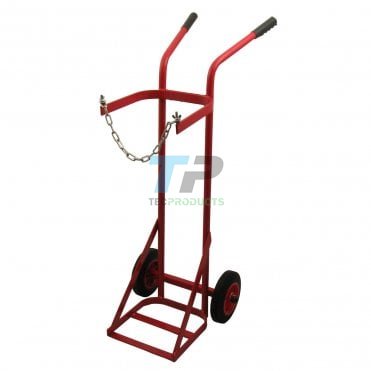 Solid Tyre Single Oxygen/Acetylene Cylinder Trolley
