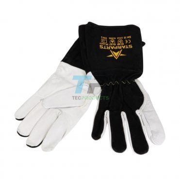 Starparts Black Premium Leather TIG Gloves